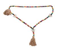 Giwnhvx Nouveau 5 Couleurs Gland Papillon Collier Femmes à la Main Blanc Papillon Couleur Bois Perles Pendentifs Collier Femmes