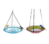 Giwnhvx Nouveau Bain d'oiseaux Mangeoire à Oiseaux Adapté à la Décoration Extérieure du Jardin, Aux Fournitures de Ferme de Cour, Aux Fournitures de Mangeoire à Oiseaux