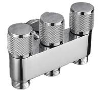 Giwnhvx One in Three out Contrôle Trois Voies pour Machine à laver Robinet Chromé/Gris Vanne Triangulaire Trois Voies G1/3Mini