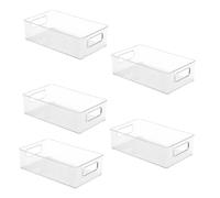 Giwnhvx Organisateur alimentaire étagère de rangement de bureau boîte de rangement cosmétique boîte de finition empilable étagère de rangement transparente
