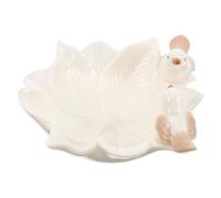Giwnhvx Organisateur pour colliers, cadeaux pour un anniversaire, boîte à bijoux, plat, support pour boucles d'oreilles, en céramique, plateau à bijoux, facile à utiliser, environ 14,5 x 8 cm B