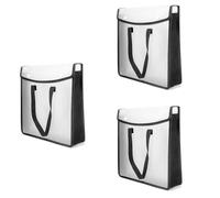 Giwnhvx Organiseur de papier extensible pour scrapbooking, papier noir, pour 12 x 12 feuilles, avec poignée portable