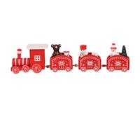 Giwnhvx Ornement de Train de NoëL à 4 NœUds DéCoration de NoëL pour Enfants Cadeau Natal Navidad DéCor de NoëL Un Rouge