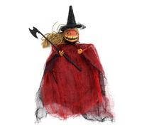 Giwnhvx Ornements de poupée squelette d'Halloween fantôme maison hantée pendentifs maison enfants cadeau Halloween accessoires de décoration rouge