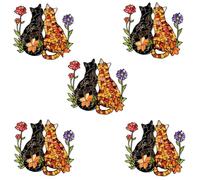 Giwnhvx Ornements de rideau en acrylique avec motif en forme de chat de jardin avec pendentif en corde, attrape-rêves coloré