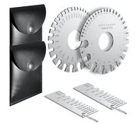 Giwnhvx Outil de mesure professionnel de jauge de fil, outil d'épaisseur de jauge en métal, jauge d'épaisseur et jauge de plaque ronde double face B