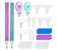Giwnhvx Outils de Peinture au Diamant - 1 Ensemble de Kits de Roue à Stylo, Rouleau à Rainure et Embouts de Placement pour Un Art de Pierres Précieuses Plus et Plus Soigné