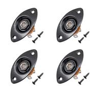 Giwnhvx Oval Indented Guitar Jack Plate30 Oval Indented Guitar Jack Plaque et Prise Noir Haute Qualité 4 Pack