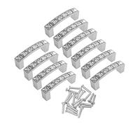 Giwnhvx Pack De 10 Style Européen Carré Strass Meubles Porte Tiroir Amovible Poignée Poignées 64mm