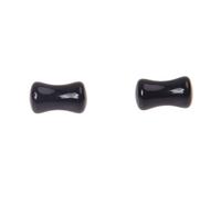 Giwnhvx Paire de Bouchons D'Oreille en Selle Solide/Jauges de Tunnel Earlet Eyelet Piercing Jewelry Taille/éPaisseur: 2Gauge (6Mm) Couleur: Noir