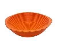 Giwnhvx Panier à pain rond pliable en silicone - Panier de cuisson au levain - Bols étanches - Orange