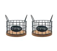 Giwnhvx Panier de rangement en bois pour capsules de café de cuisine avec comptoir de base, porte-gobelet K, fruits et noix pour bar, B
