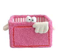 Giwnhvx Panier de rangement pliable pour la maison, design de niche, pour ranger les jouets, les collations, les cosmétiques, l'organisation de cadeaux, rose, facile à utiliser, 40 x 30 x 25 cm