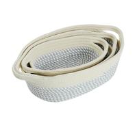 Giwnhvx Paniers de rangement en corde Lot de 3 boîtes de rangement en coton tressé, boîtes portables en coton pour vêtements, linge de lit, durables, faciles à utiliser.