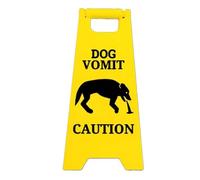 Giwnhvx Panneau D'Avertissement de Vomissement de Chien, Cadeau Amusant pour Les Amoureux des, Adapté à Une Utilisation sur Le Bureau et au Bureau B