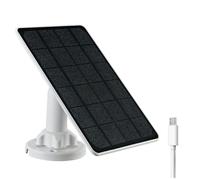 Giwnhvx Panneau solaire 3 W pour caméra de sécurité extérieure IP65 étanche avec câble de charge de 3 mètres pour le chargement de caméra extérieure, A