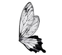 Giwnhvx Papier cadeau étanche en forme de papillon - Noir et blanc