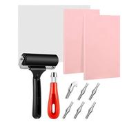 Giwnhvx Papier calque pour travaux manuels, sculpture de timbres pour étudiants, débutants pour la fabrication de tampons en caoutchouc, kit de sculpture