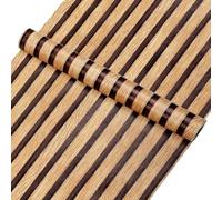Giwnhvx Papier Peint à Rayures en Bois Fond D'Écran Mur Bureau Armoire Rénovation Autocollant Papier Peint Auto-Adhésif A