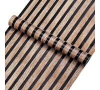 Giwnhvx Papier peint rayé en bois pour mur de bureau, armoire, rénovation autocollante, papier peint à coller soi-même B