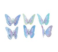 Giwnhvx Papillon Multicolore Agitant des Ailes, Décor de Voiture Papillon Brodé, Décorations de Tableau de Bord de Voiture, Accessoires de Voiture Papillon