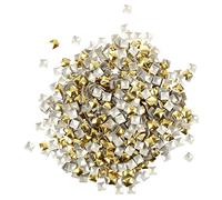 Giwnhvx Paquet de 270 Art d'Ongles Goujons - 4mm - Or et argent - art d'ongle- faux diamant - Gemmes de Y2b