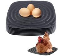 Giwnhvx Paquet de 8 Coussinets de Nidification de Poulet Lavables pour Pondre des Œufs, Doublures de Nichoir pour Poulailler, Litière de Poulet Réutilisable Noire