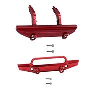 Giwnhvx Pare-chocs avant et arrière en métal pour voiture à chenilles 1/18 RC TRX4-M TRX4M, pièces de mise à niveau, rouge