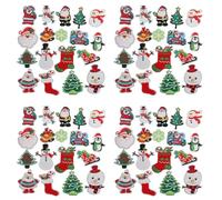 Giwnhvx Patchs de NoëL Coudre sur Le Fer sur Brodé 112 PièCes Arbre de NoëL PèRe NoëL Appliques Mignonnes pour Bricolage Artisanat VêTements DéCorations