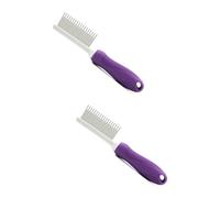 Giwnhvx Peigne pour Chiens et, Dents en Acier Inoxydable, Poignée Ergonomique, Outil de Toilettage Universel, Facile à Nettoyer