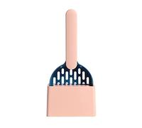 Giwnhvx Pelle à LitièRe pour Chat en Plastique Pelle à Caca avec Base Outil de Nettoyage pour Animaux de Compagnie Chat Toilette LitièRe Nettoyant Pelle Rose