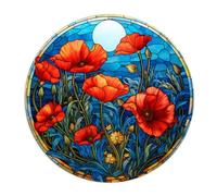Giwnhvx Pendentif à Disque Acrylique 4 Pièces avec Chaîne Pendentif Rétro Européen Fleur Colorée Accessoires pour Pendentifs de YK147