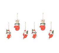 Giwnhvx Pendentif à Suspendre en Forme de Père Noël, Bonhomme de Neige et Élan, Ornement à Suspendre pour Arbre de Noël, Décorations de Vacances, et Facile à Installer.