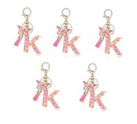 Giwnhvx Pendentif en forme de clé en forme de lettre rose en forme de K pour femme, facile à installer