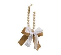 Giwnhvx Pendentif en Perles de Bois et Lin en Forme de Nœud Papillon pour la Saint-Valentin, Décoration Murale de, Style Dentelle