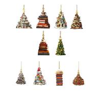 Giwnhvx Pendentif pour Étagère à Suspendre, Ornement à Suspendre, Décorations en Acrylique pour Livres de Noël, Décorations du an.