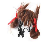 Giwnhvx Perruque pour Chien, Costume pour Animal de Compagnie, Accessoires Synthétiques pour Costume de Chat, Coiffure pour Chiot, Convient pour la Décoration des Fêtes de Fin D'Année