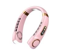 Giwnhvx PeRsonal Ventilateur de cou portable rechargeable sans pales réglable pour le travail, les voyages, le bureau Rose