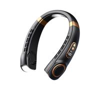 Giwnhvx PeRsonal Ventilateur de cou portable rechargeable sans pales réglable pour le travail, les voyages, le bureau Noir