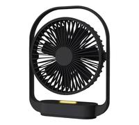 Giwnhvx Petit ventilateur de bureau silencieux électrique rechargeable pour chambre à coucher, bureau - Noir
