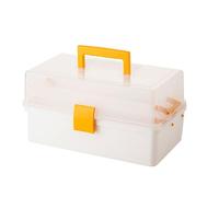Giwnhvx Petite Boîte à Matériel avec 2 Plateaux, Organisateur de Matériel, Boîte de Rangement Portable Polyvalente pour Collations, Vis, Écrous, Étui à Leurres B