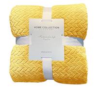 Giwnhvx Petite couverture en velours de grain, tapis, couverture chaude, couverture en velours corail, couverture épaissie jaune