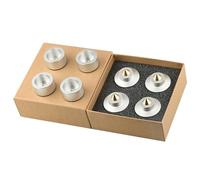 Giwnhvx Pieds de support pour haut-parleurs, Lot de 4 pièces, en alliage d'aluminium et cuivre, réglables, amortisseurs,