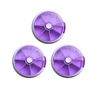 Giwnhvx Pilulier 7 jours, pilulier rond, mini boîte à pilules de forme circulaire 7 jours style rotatif