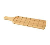 Giwnhvx Planche à découper en bois avec plateau à fruits, manche longue cannelée en bambou