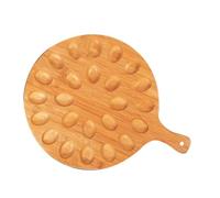 Giwnhvx Planche à découper et servir ronde réversible, plateau parfait pour Pâques pour charcuterie et fromage, 1 pièce
