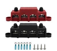 Giwnhvx Plaque de boîtier de barre omnibus 250 A 4 bornes haute intensité Boîte de câble de barre omnibus Auto Max Amplificateur de puissance Pièces Rouge M10