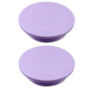 Giwnhvx Plate-forme Pivotante pour Gâteau Tourne-disque rotatif pour Sculpture Décoration pour Gâteau d'Anniversaire Décoration pour Tourne-disque Violet