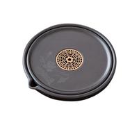 Giwnhvx Plateau à thé en bakélite de style rétro avec maniques - Table en mousse sèche pour accessoires de thé, tapis de bouilloire, organisateur de rangement