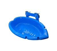 Giwnhvx Plateau d'alimentation pour perroquet, multifonction, baignoire bleue, cage pour animaux, boîte de douche debout, jouets pour oiseaux, nettoyant pour animaux de compagnie, installation facile